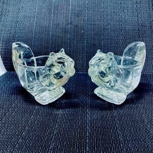 Set of 2 Vintage Squirrel Votives